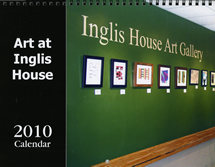 Calendar cover: Green wall featuring art in Inglis House Art Gallery
