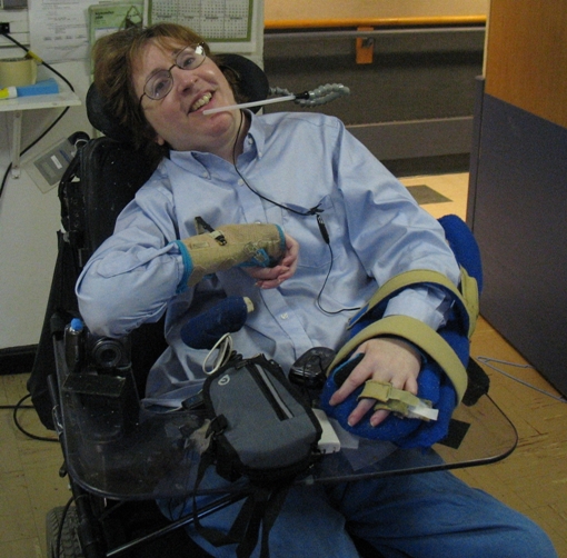 Ilene Myers in Her Wheelchair with Her Camera