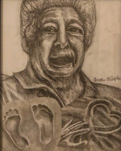 A Storyteller's Legacy: In Loving Memory of Grandpa John F. Papaleo (September 20, 1926 - November 11, 2019), a graphite pencil drawing by Christina Papaleo.